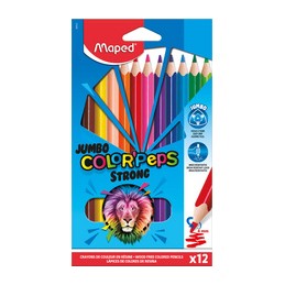 Maped, Crayons de couleur, JUMBO, COLOR'PEPS, STRONG, 863312