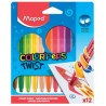 Maped, Crayons de cire, COLOR'PEPS, TWIST, 12 en blister, 860612