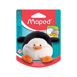 Maped, Eponge pour tableau, peluche, Pinguin, noir blanc, 586110