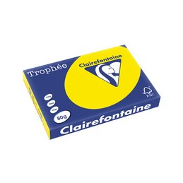Clairefontaine, Papier, Trophée, A3, 80g, jaune fluo, 2884C