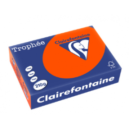 Clairefontaine, Papier universel, Trophée, A4, rouge cardinal, 210g, 2207C