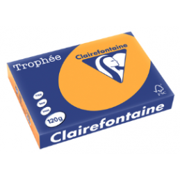Clairefontaine, Papier universel, Trophée, A4, 120g, clémentine, 1205C