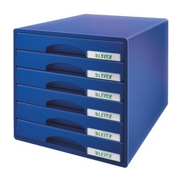 Leitz, Module de classement, Plus, 6 tiroirs, bleu, 5212-00-35