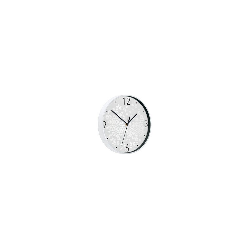 Leitz, Horloge murale, WOW, mouvement à quartz, blanc, 9015-00-01