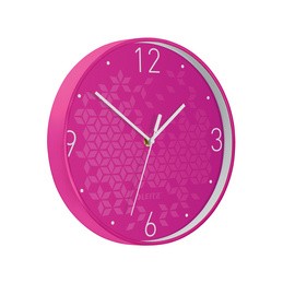 Leitz, Horloge murale, WOW, mouvement à quartz, rose, 9015-00-23