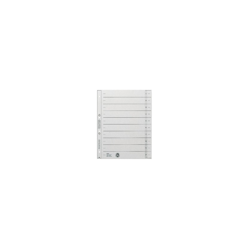 Leitz, Intercalaires, format A4, extra large, en carton solide, 1654-00-85