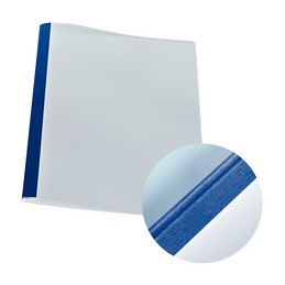 Leitz, Chemise à reliure thermique, aspect lin, format A4, Bleu, 177118