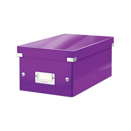 Leitz, Boîte de rangement pour DVD, Click & Store, violet, 6042-00-62