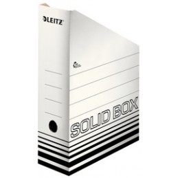 Leitz, Boîte à pan coupé, pour archives, Solid, A4, blanc noir, 4607-00-01