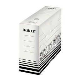 Leitz, Boîte à archives, Solid, 100mm, blanc noir, 6128-00-01