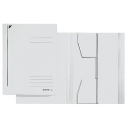 Leitz, Chemise trieur, format A4, carton robuste coloré 430g, Blanc, 3924-00-01