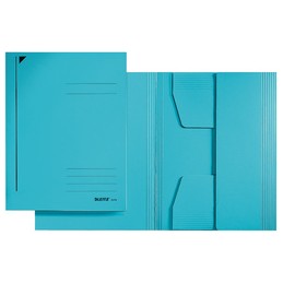 Leitz, Chemise trieur, format A4, carton robuste coloré 430g, Bleu, 3924-00-35