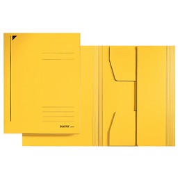 Leitz, Chemise trieur, format A4, carton robuste coloré 430g, Jaune, 3924-00-15