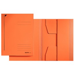 Leitz, Chemise trieur, format A4, carton robuste coloré 430g, Orange, 3924-00-45