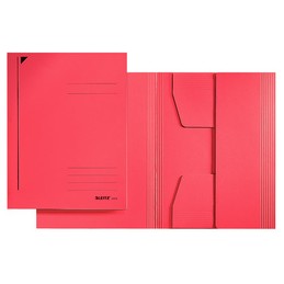 Leitz, Chemise trieur, format A4, carton robuste coloré 430g, Rouge, 3924-00-25