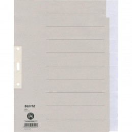 Leitz, Intercalaires en papier naturel, A4 extra-large, 10 touches, 1221-00-85