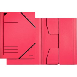 Leitz, Chemise à élastiques, format A4, carton, 320g, Rouge, 3981-00-25
