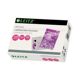 Leitz, Pochettes de plastification, 65x95mm, 250 microns, 33812