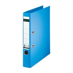 Leitz, Classeur à levier, papier, 180 degrés, A4, 50mm, Bleu clair, 1008-00-30