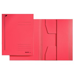 Leitz, Chemise, 3 rabats, format A3, carton 320g, rouge, 3923-00-25
