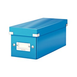 Leitz, Boîte de rangement, pour CD, Click & Store, WOW, bleu, 6041-00-36