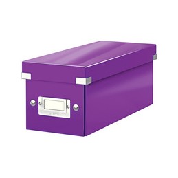 Leitz, Boîte de rangement, pour CD, Click & Store, WOW, violet, 6041-00-62