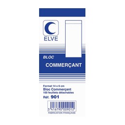 Elve, Bloc commerçant, 60x140mm, 100 feuillets, 901