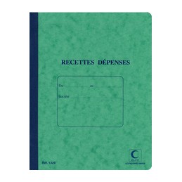 Elve, Cahier piqué, Recettes Dépenses, 220x170mm, 2 colonnes, 1329