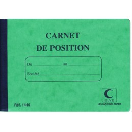 Elve, Carnet de position de compte, 114x156mm, 80 pages, 1440