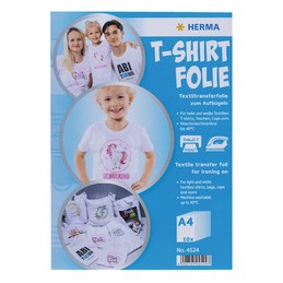 Herma, Feuille de transfert pour T-shirt, A4, textiles clairs, 4525