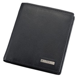 Alassio, Mini portefeuille, cuir, format haut, noir, 42302