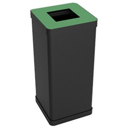 Alba, Poubelle de tri sélectif, pour déchets résiduels, noir vert, PBCORBN V