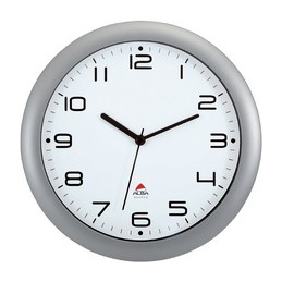 Alba, Horloge murale, montre à quartz, gris, HORNEW M