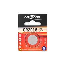 Ansmann, Pile bouton, au lithium, CR2016, 3 Volt, 5020082