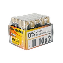 Ansmann, Pile alcaline, X-Power, Micro AAA, présentoir de 20, 5015671