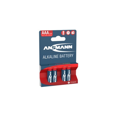 Ansmann, Piles alcaline, RED, Micro AAA, LR03, Blister de 4, 5015553