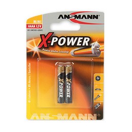 Ansmann, Pile alcaline, X-POWER, AAAA, blister de 2, 1510-0005