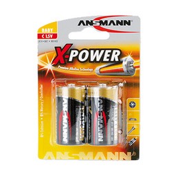 Ansmann, Pile alcaline, X-Power, Baby C, blister de 2, LR14, 1.5V, 5015623