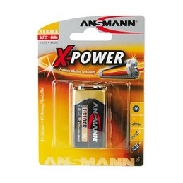 Ansmann, Pile alcaline, X-Power, E-bloc, 9V, 6LF22, 5015643