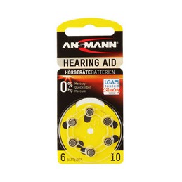 Ansmann, Pile bouton, Appareil auditif, zinc-air 10, PR-70, 5013223