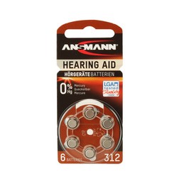 Ansmann, Pile bouton, Appareil auditif, zinc-air 312, PR-41, 5013233
