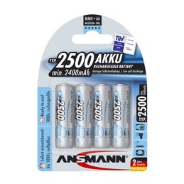 Ansmann, Piles rechargeables, NiMH, maxE, Mignon AA, 2.500 mAh, 5035442