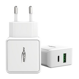 Ansmann, Chargeur USB, Home Charger, HC218PD, 2 ports, 1001-0111