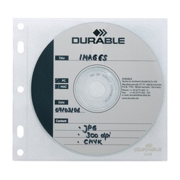 Durable, Pochettes perforées, CD DVD, COVER FILE, PP, 5239-19