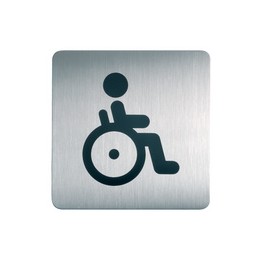 Durable, Pictogramme, PICTO WC Handicapés, carré, en acier, 4959-23