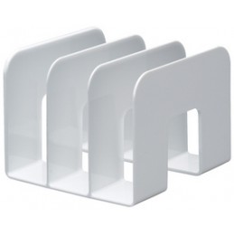Durable, Porte-revues, TREND, plastique, 3 compartiments, blanc, 1701395010