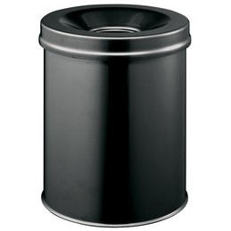 Durable, Poubelle, SAFE, rond, 30 litres, noir, en acier, 3306-01