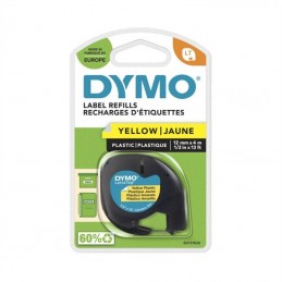 Dymo, Ruban d'étiquette, LetraTag, plastique, 12mmx4m, Jaune, S0721620