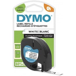 Dymo, Ruban d'étiquette, LetraTag, plastique, 12mmx4m, Transparent, S0721530