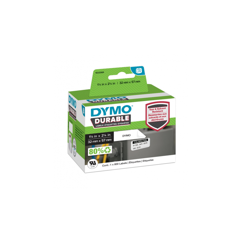 Dymo, Etiquettes durables, Polypropylène, 57x32mm, 1933084, 2112289